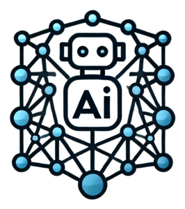 An AI Schema image showcasing interconnected data nodes and a robot symbolizing structured data optimization for improved search engine visibility.