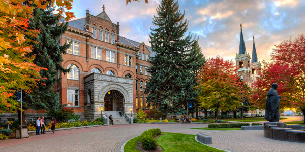 Gonzaga University in North Spokane, a center of education and culture.