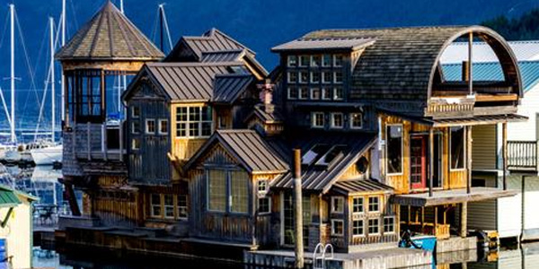 Elevated ridge view above Bayview with trees and distant lake